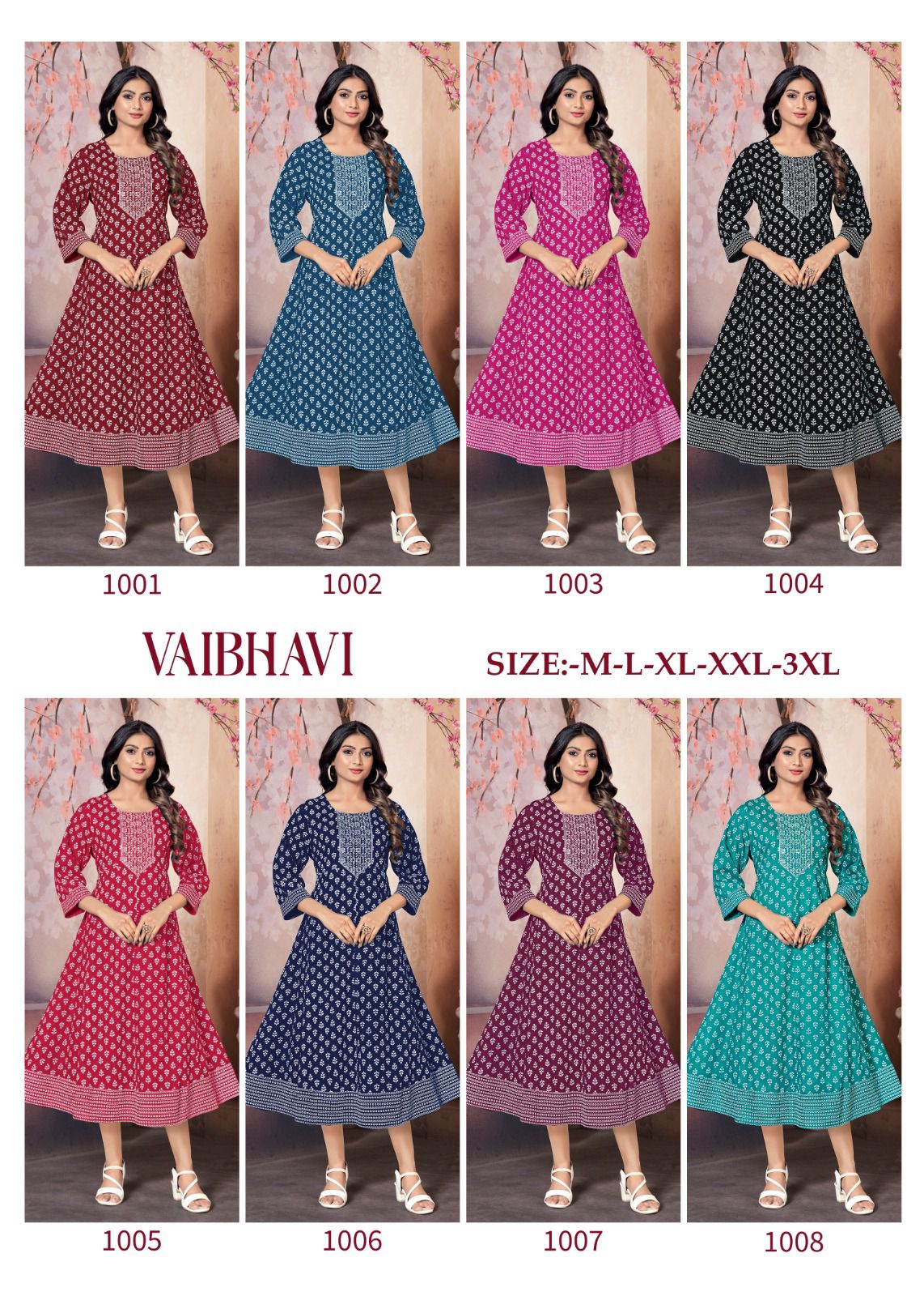 Vaibhavi 01 Gold Printed Kurtis Wholesale Market In Surat With Price
